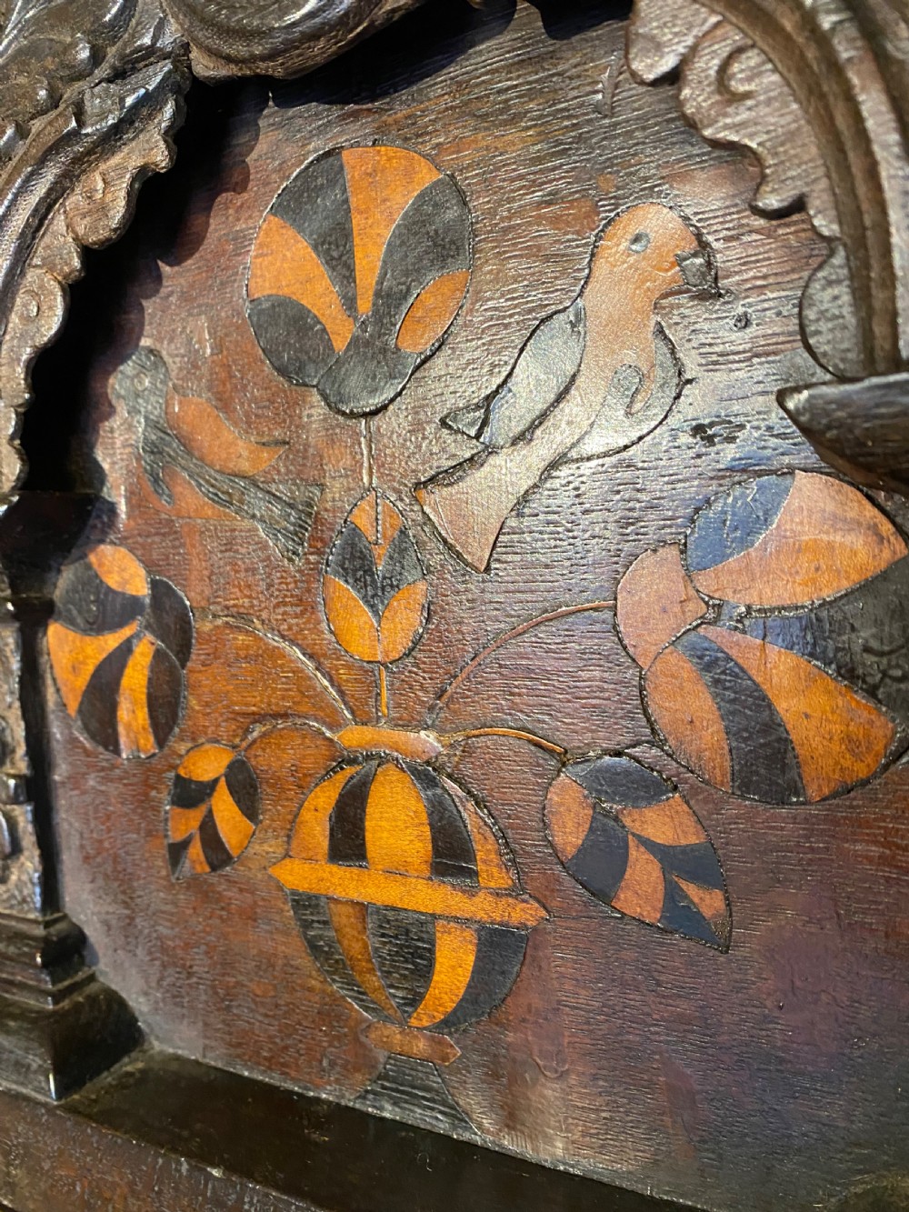 Early Oak Wall Cupboard  View VI