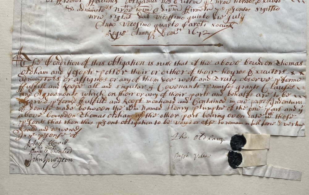17th Century legal Document View IV