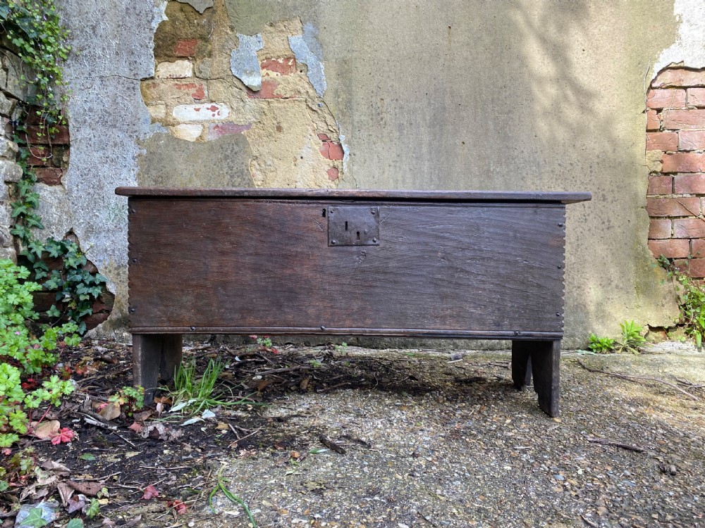 An Early Oak Plank Coffer View IV
