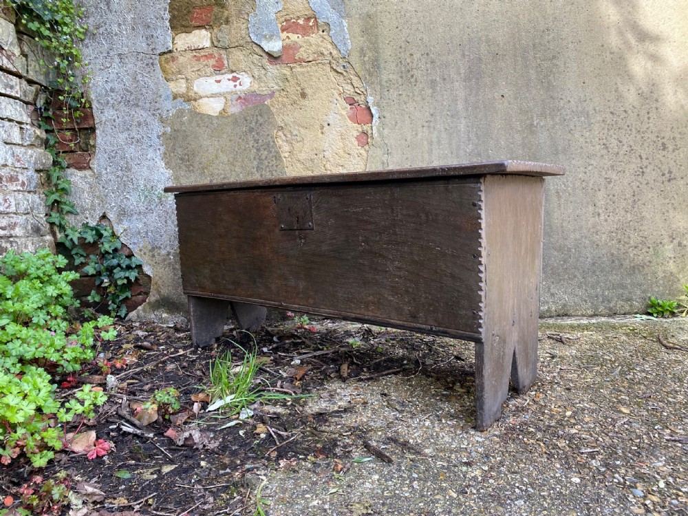 An Early Oak Plank Coffer View V