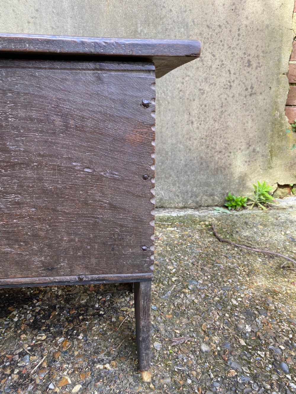 An Early Oak Plank Coffer View X