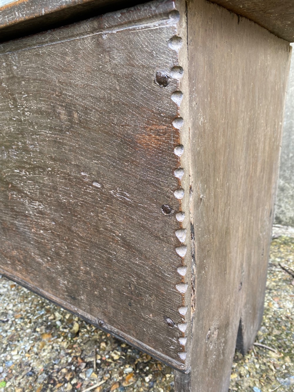 An Early Oak Plank Coffer View XII