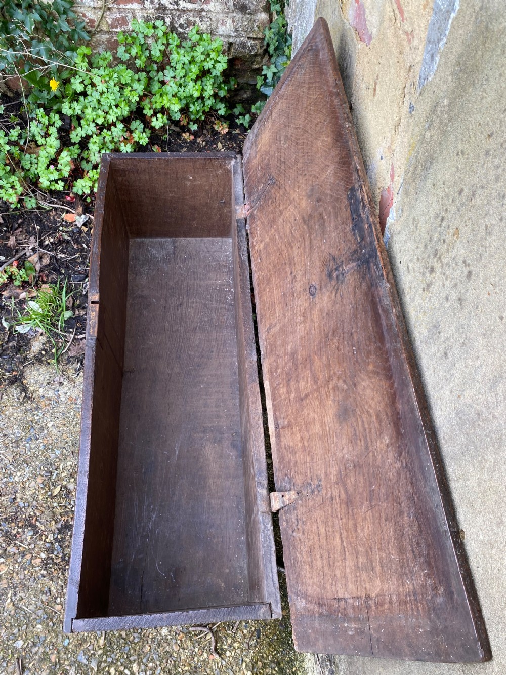 An Early Oak Plank Coffer View XVI