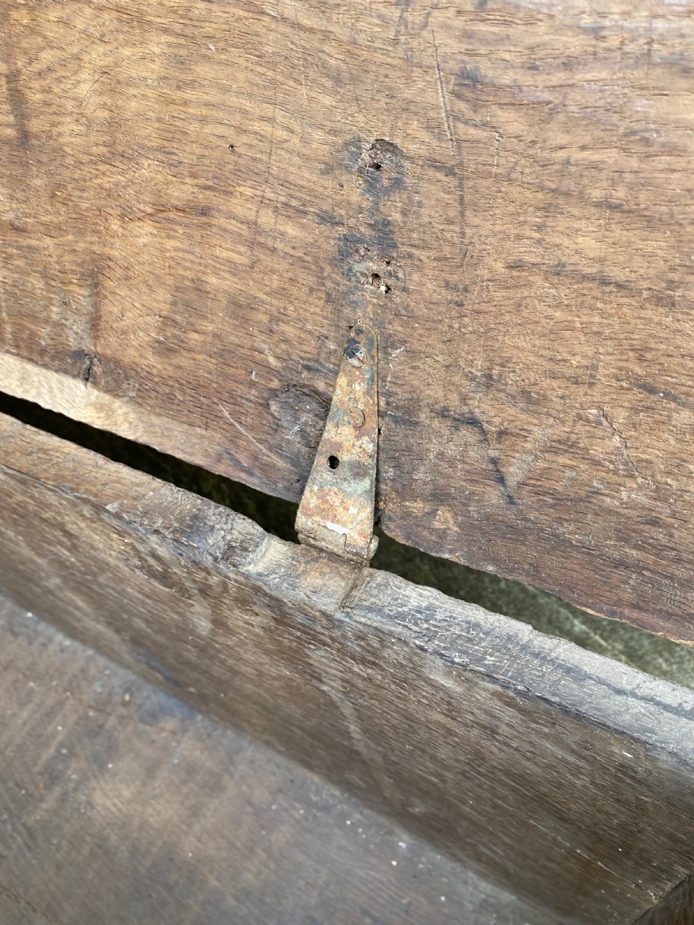 An Early Oak Plank Coffer View XVIII