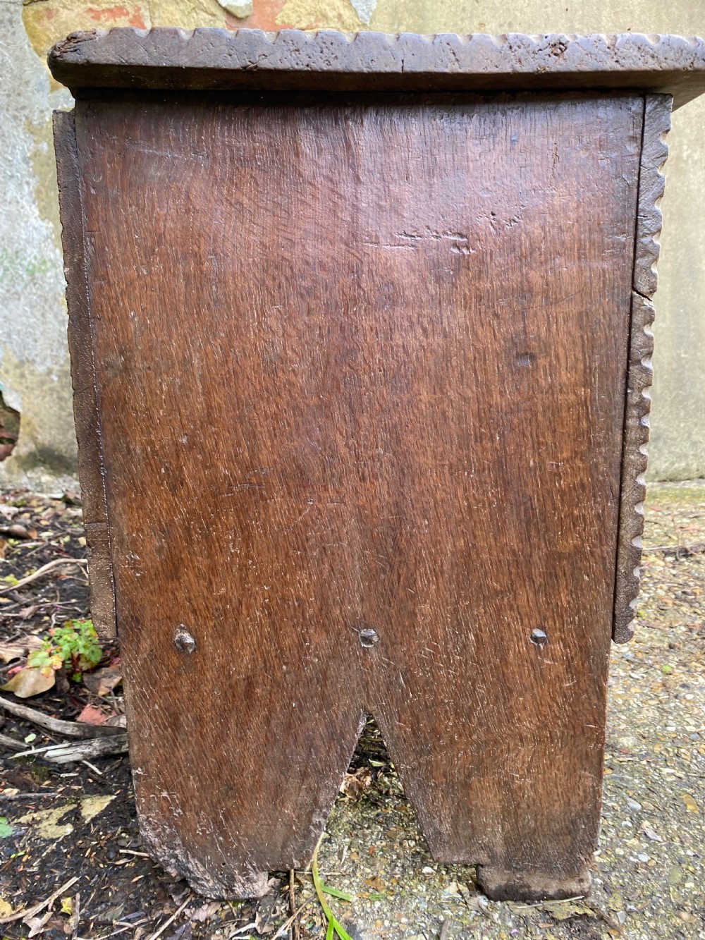 An Early Oak Plank Coffer View XXI
