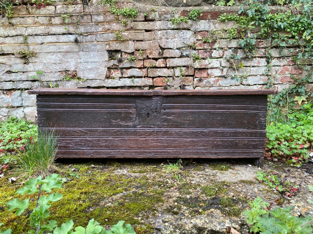 Very Early Oak Plank Coffer View IV