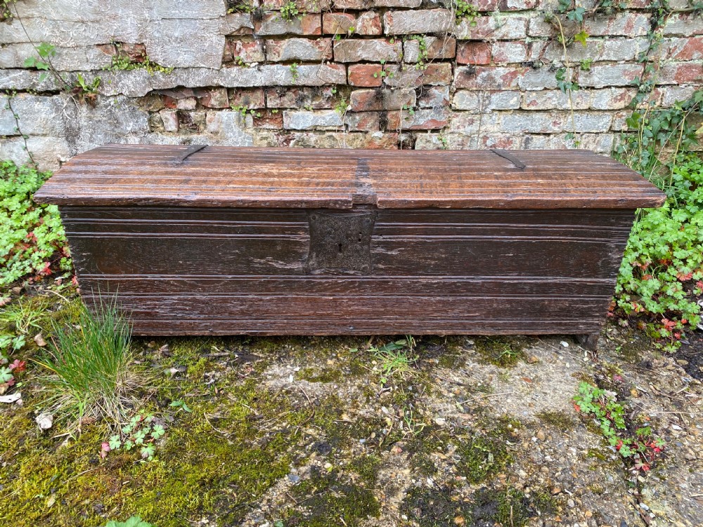 Very Early Oak Plank Coffer View VI