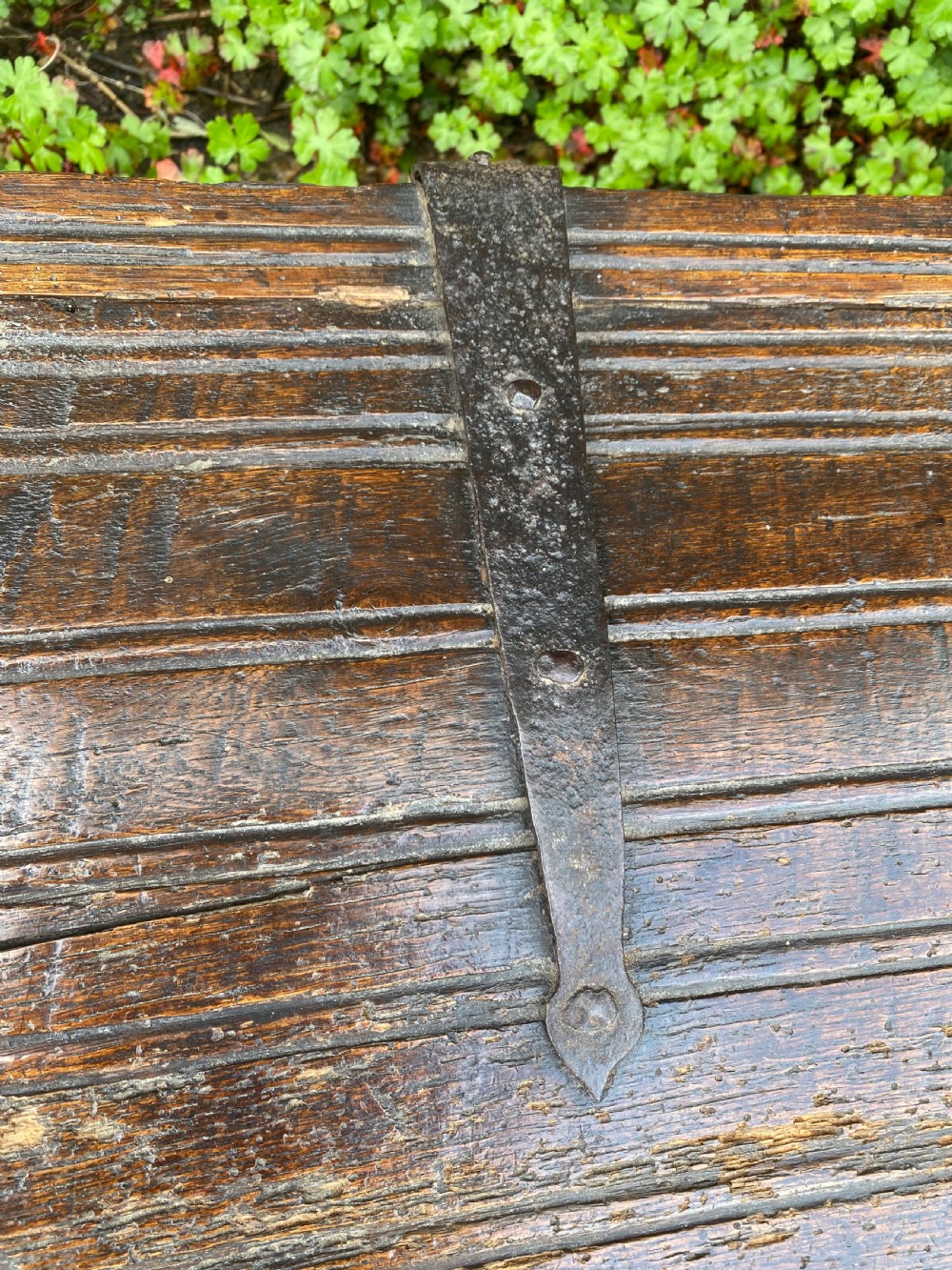 Very Early Oak Plank Coffer View XIII