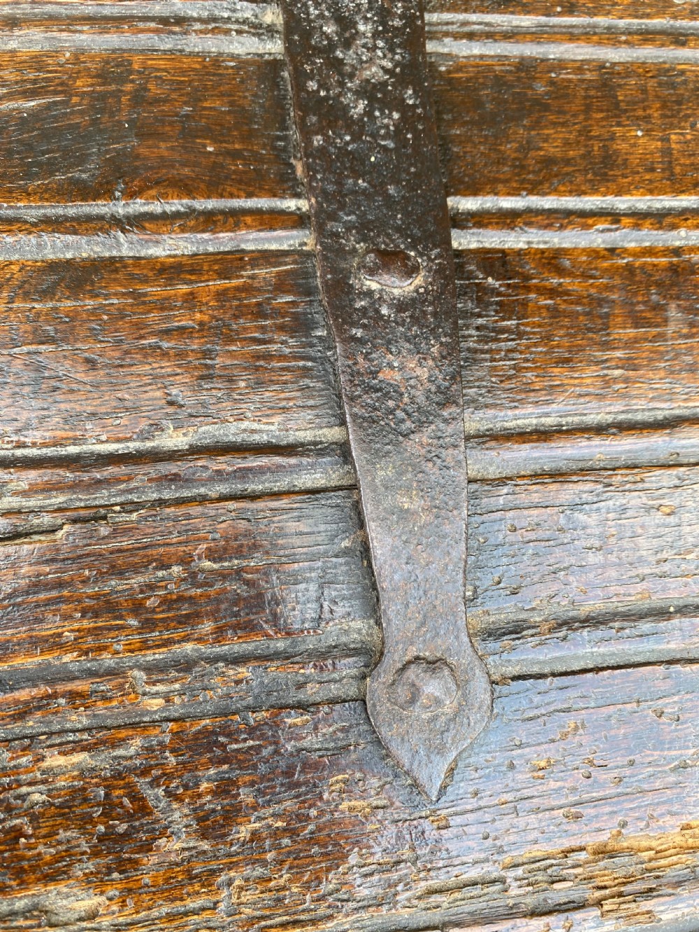 Very Early Oak Plank Coffer View XIV