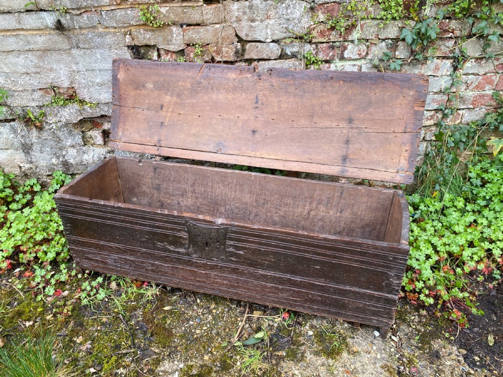 Very Early Oak Plank Coffer View XVI
