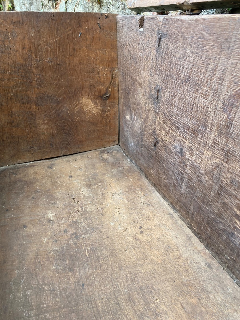 Very Early Oak Plank Coffer View XX