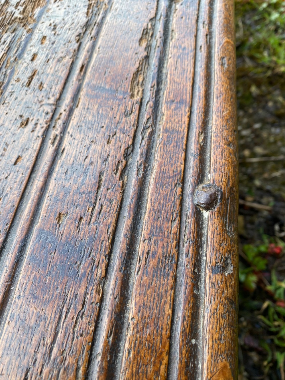 Very Early Oak Plank Coffer View XXVI