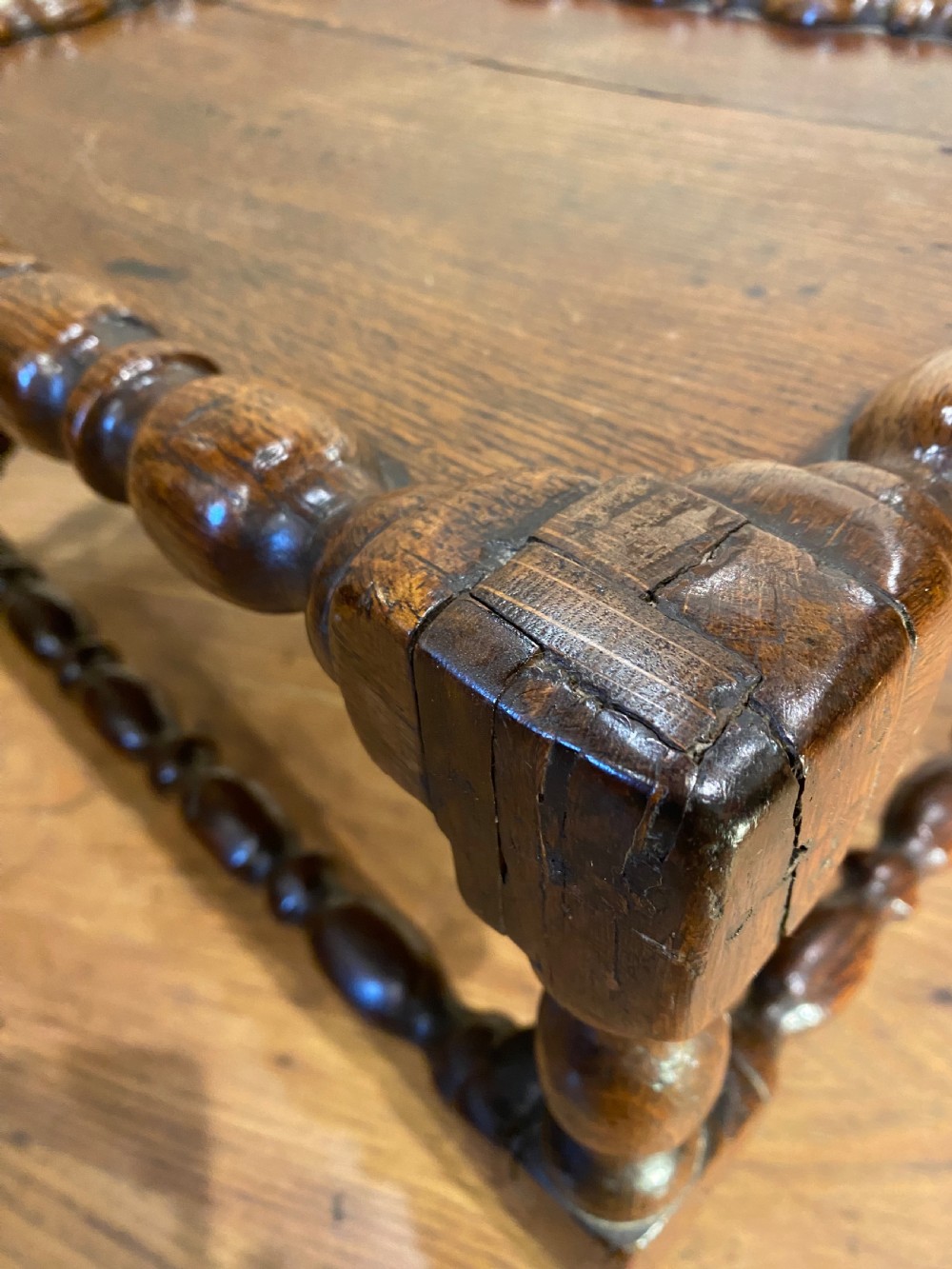 Early Oak Joint Stool View XIV
