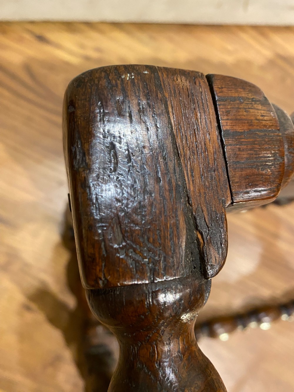 Early Oak Joint Stool View XIX