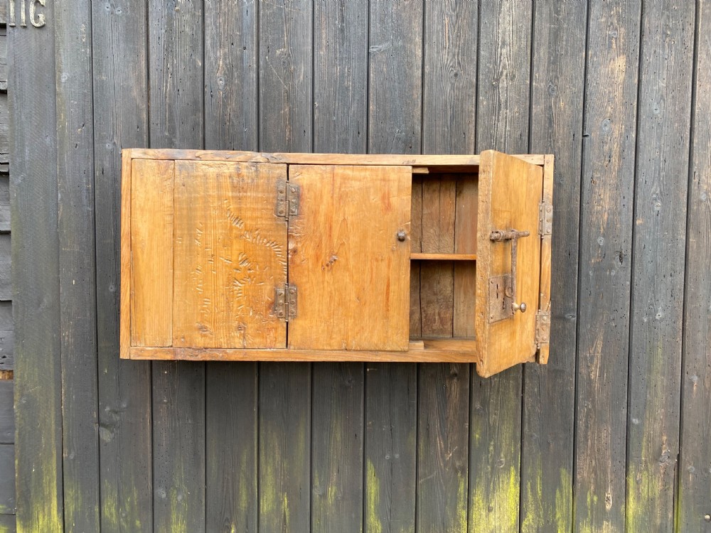 Early Pine Wall Cupboard  View X