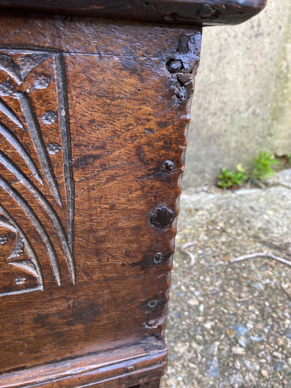 Small Early Oak Coffer View XI