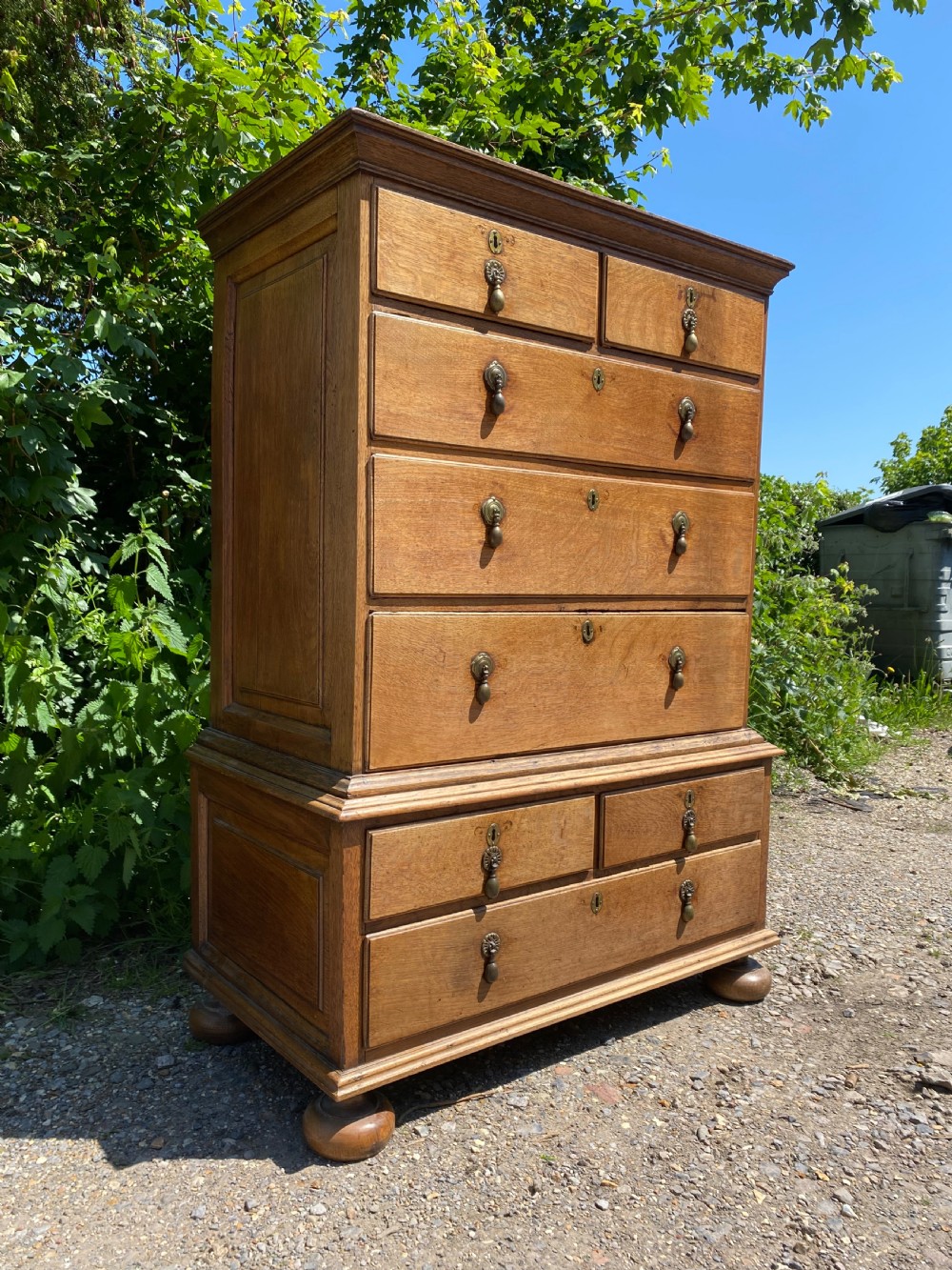 Georgian Oak Chest on Chest View III