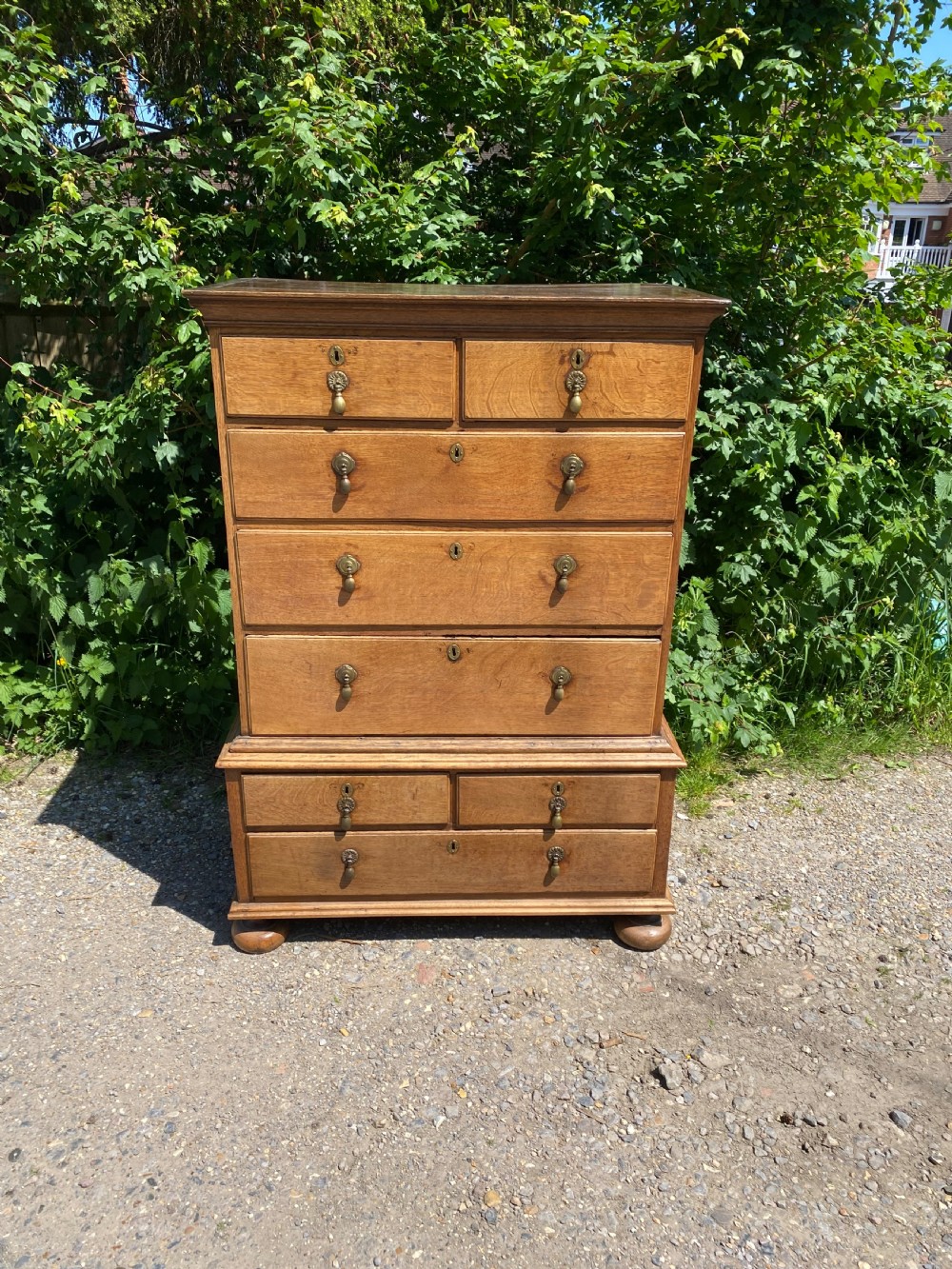 Georgian Oak Chest on Chest View IV