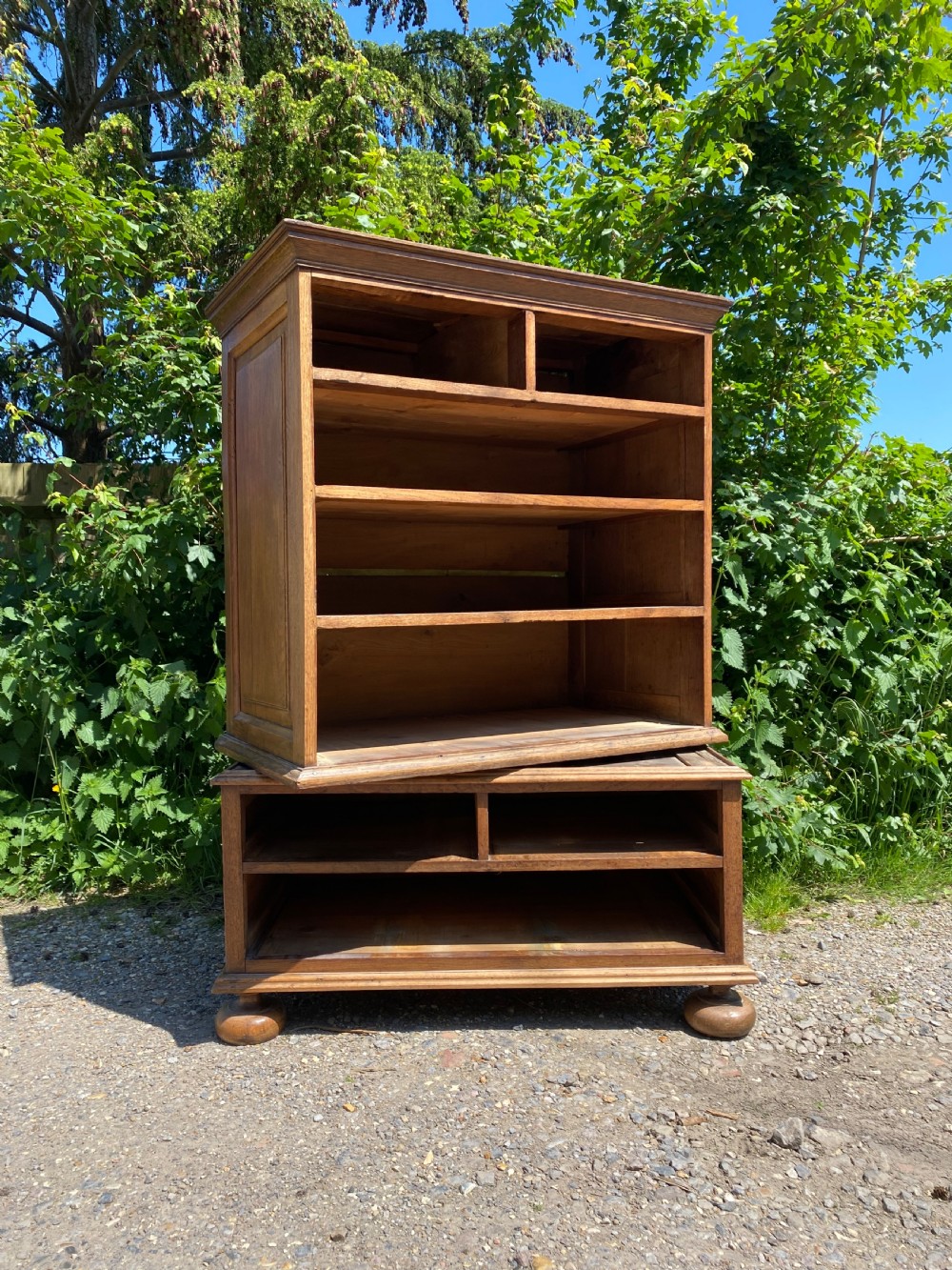 Georgian Oak Chest on Chest View X