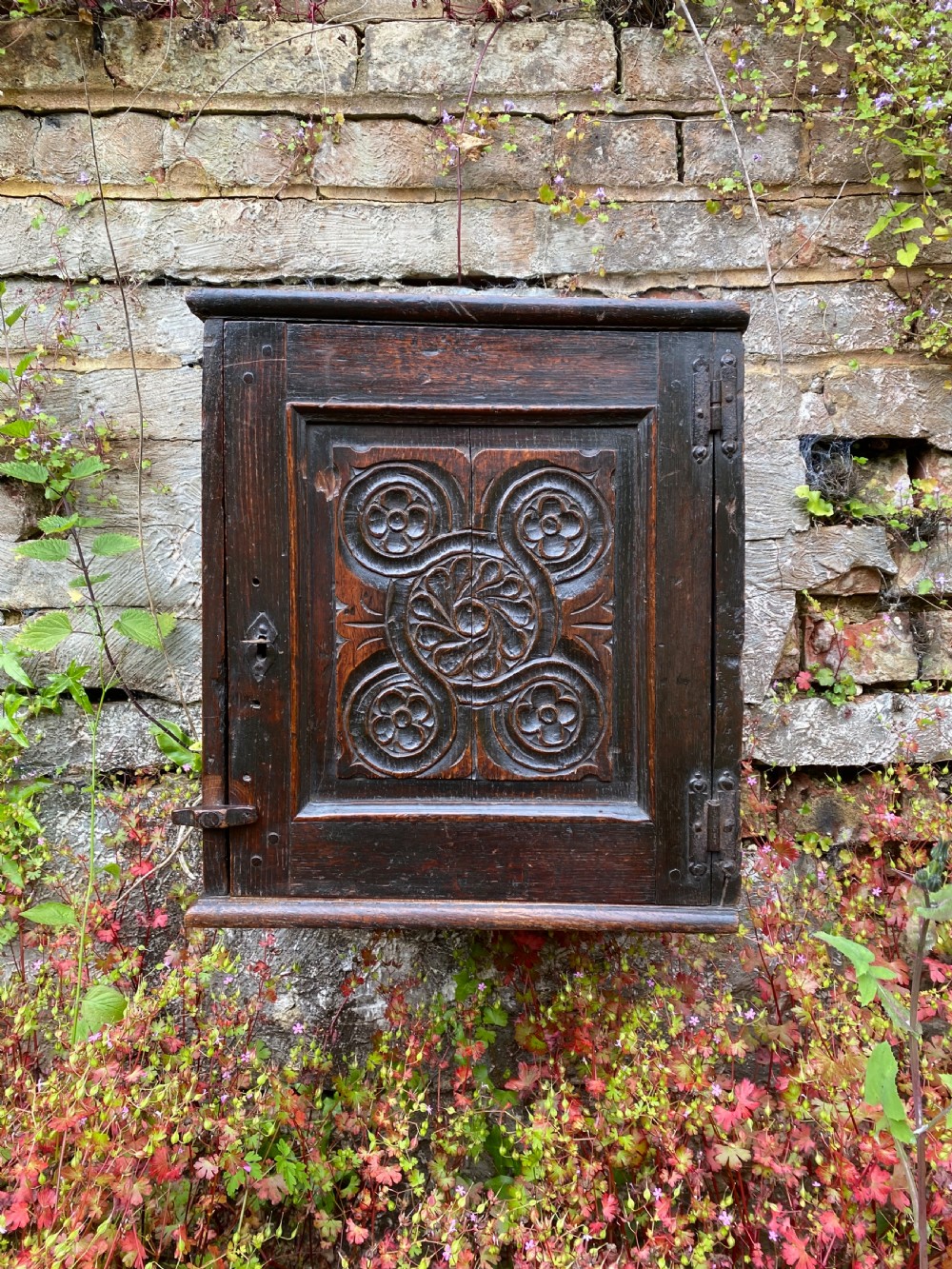 Early Oak Mural Cupboard 