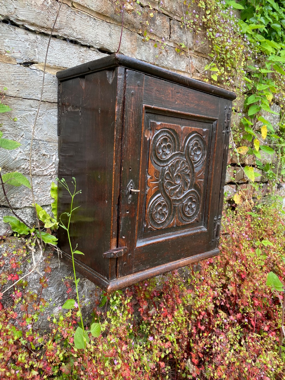 Early Oak Mural Cupboard  View III