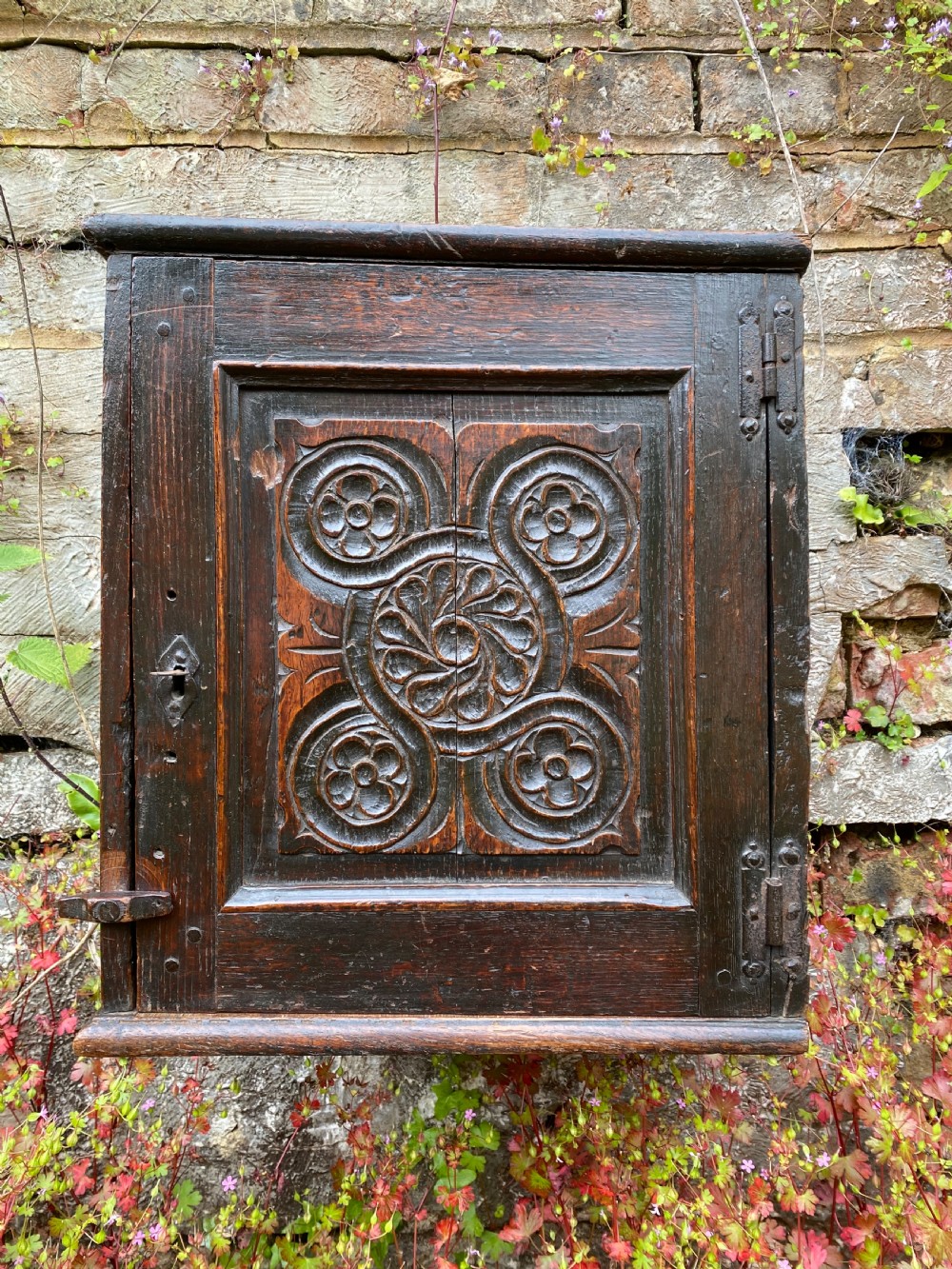 Early Oak Mural Cupboard  View IV