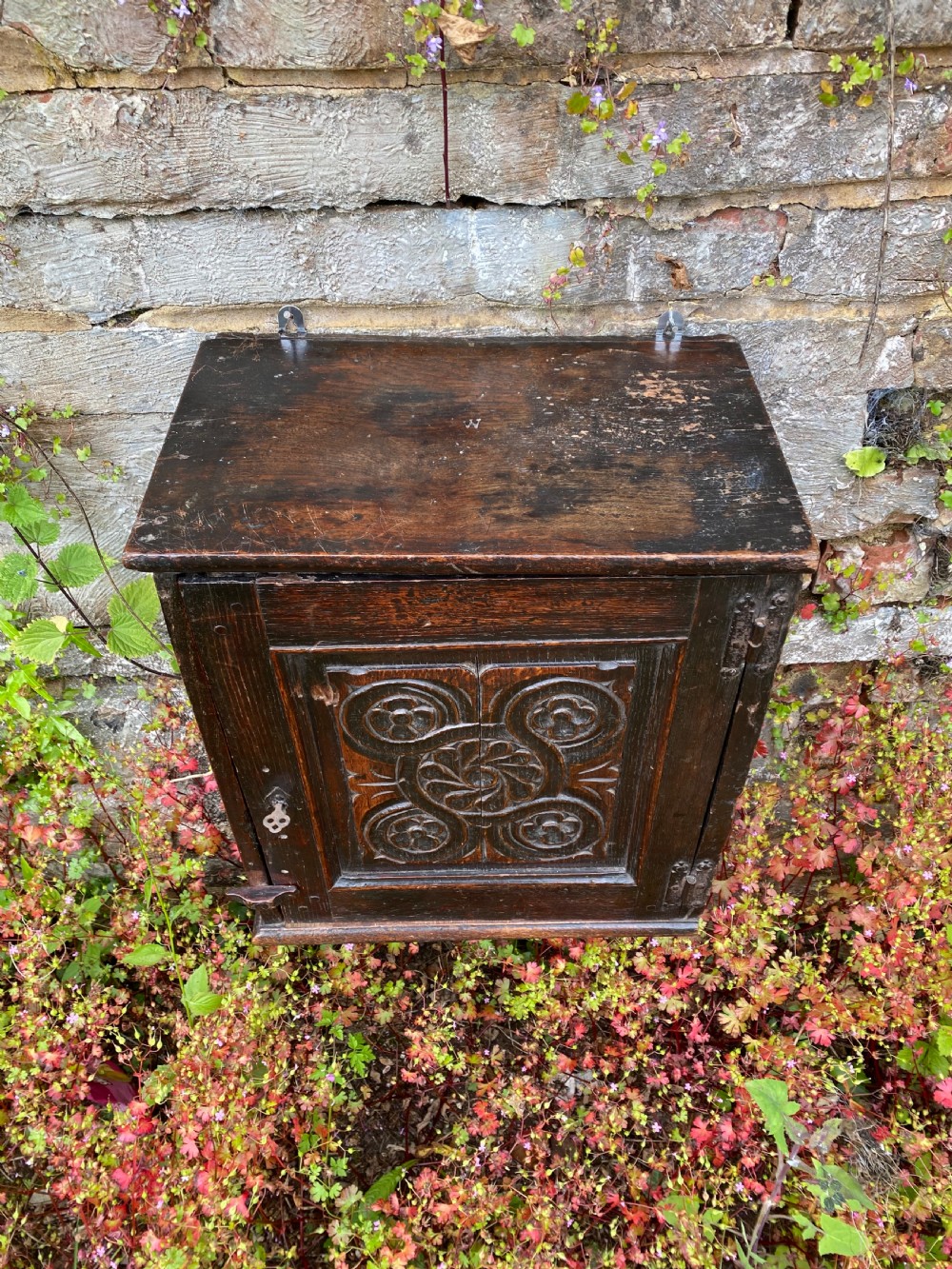 Early Oak Mural Cupboard  View VI