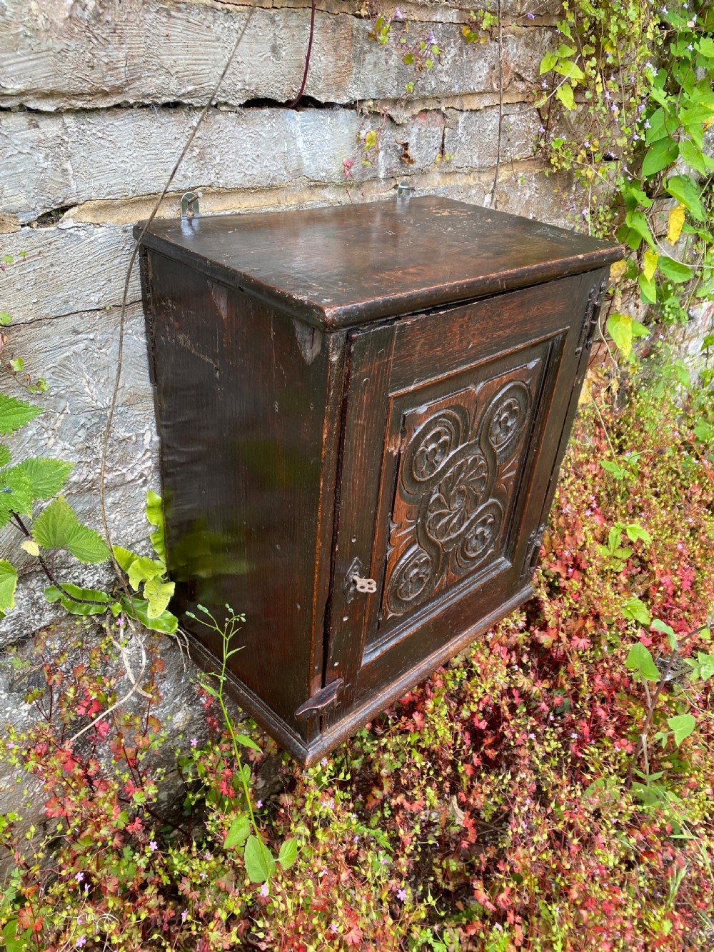 Early Oak Mural Cupboard  View VII