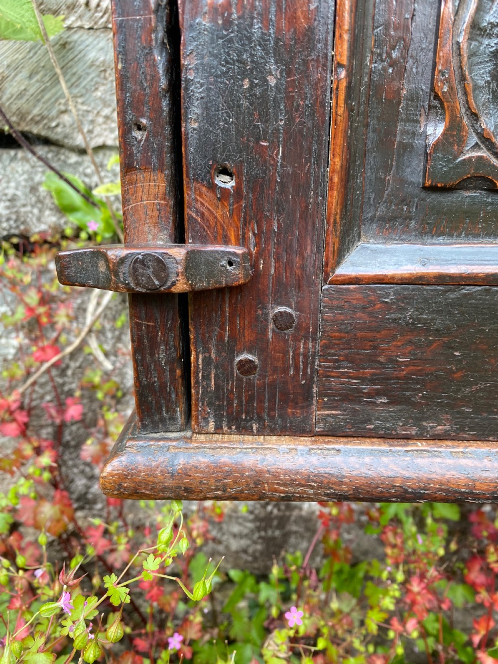 Early Oak Mural Cupboard  View VIII