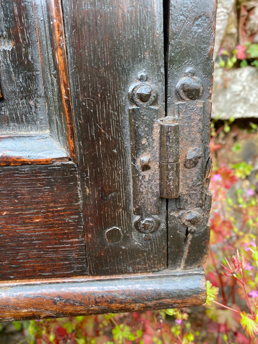 Early Oak Mural Cupboard  View X