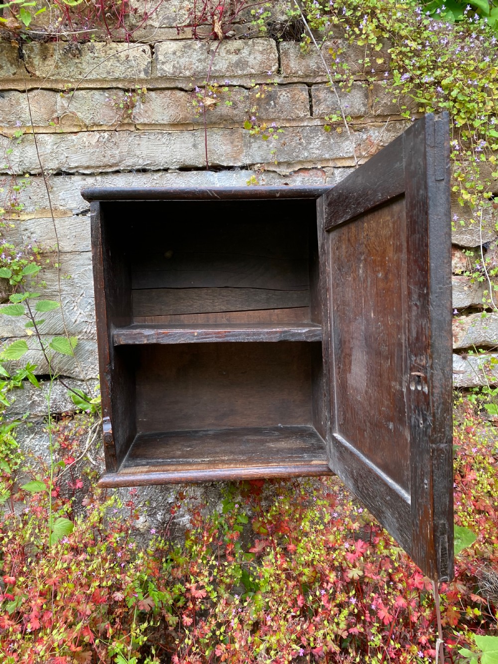 Early Oak Mural Cupboard  View XII