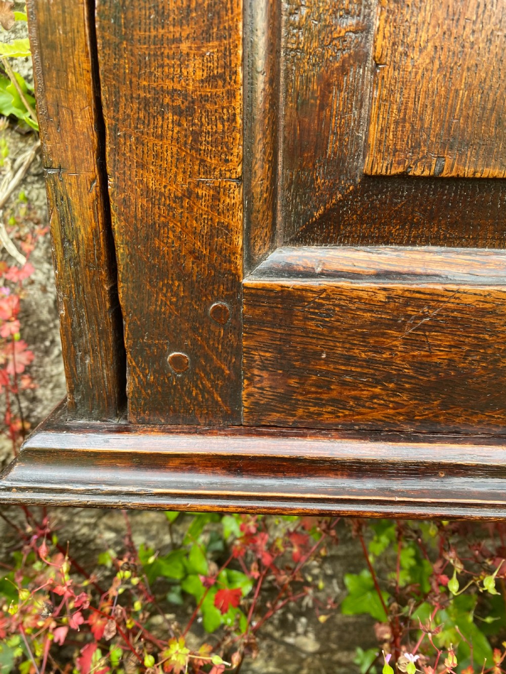 An Early Oak Spice wall Cupboard  View VI