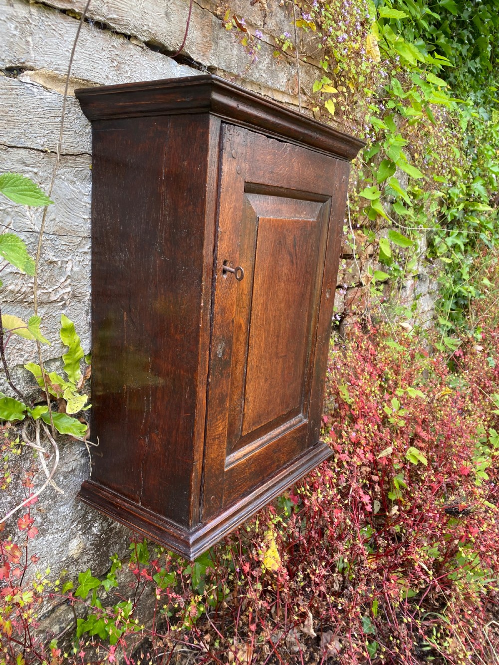An Early Oak Spice wall Cupboard  View VIII