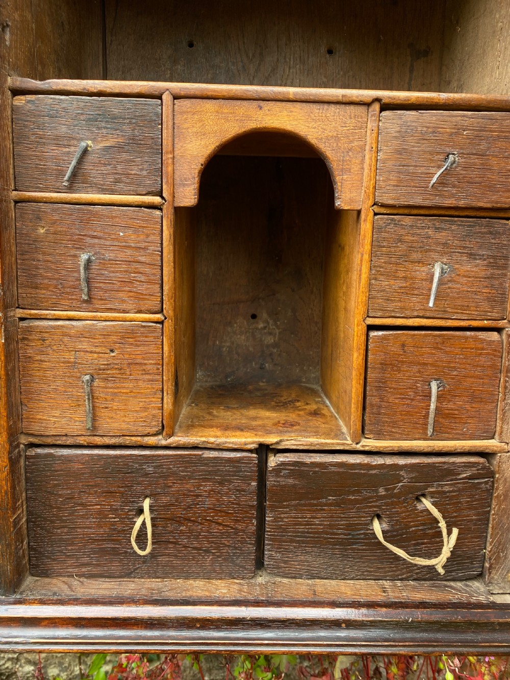 An Early Oak Spice wall Cupboard  View XI