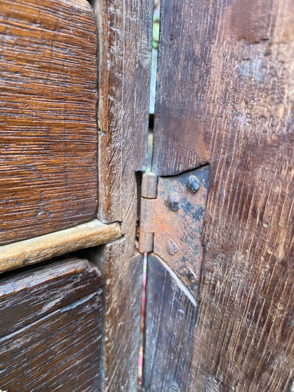 An Early Oak Spice wall Cupboard  View XV