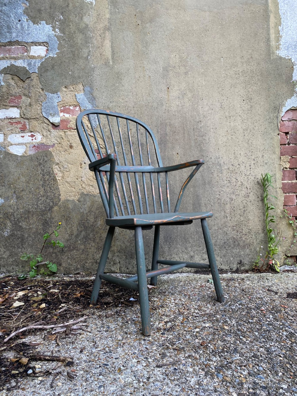 Antique Painted Windsor Chair 