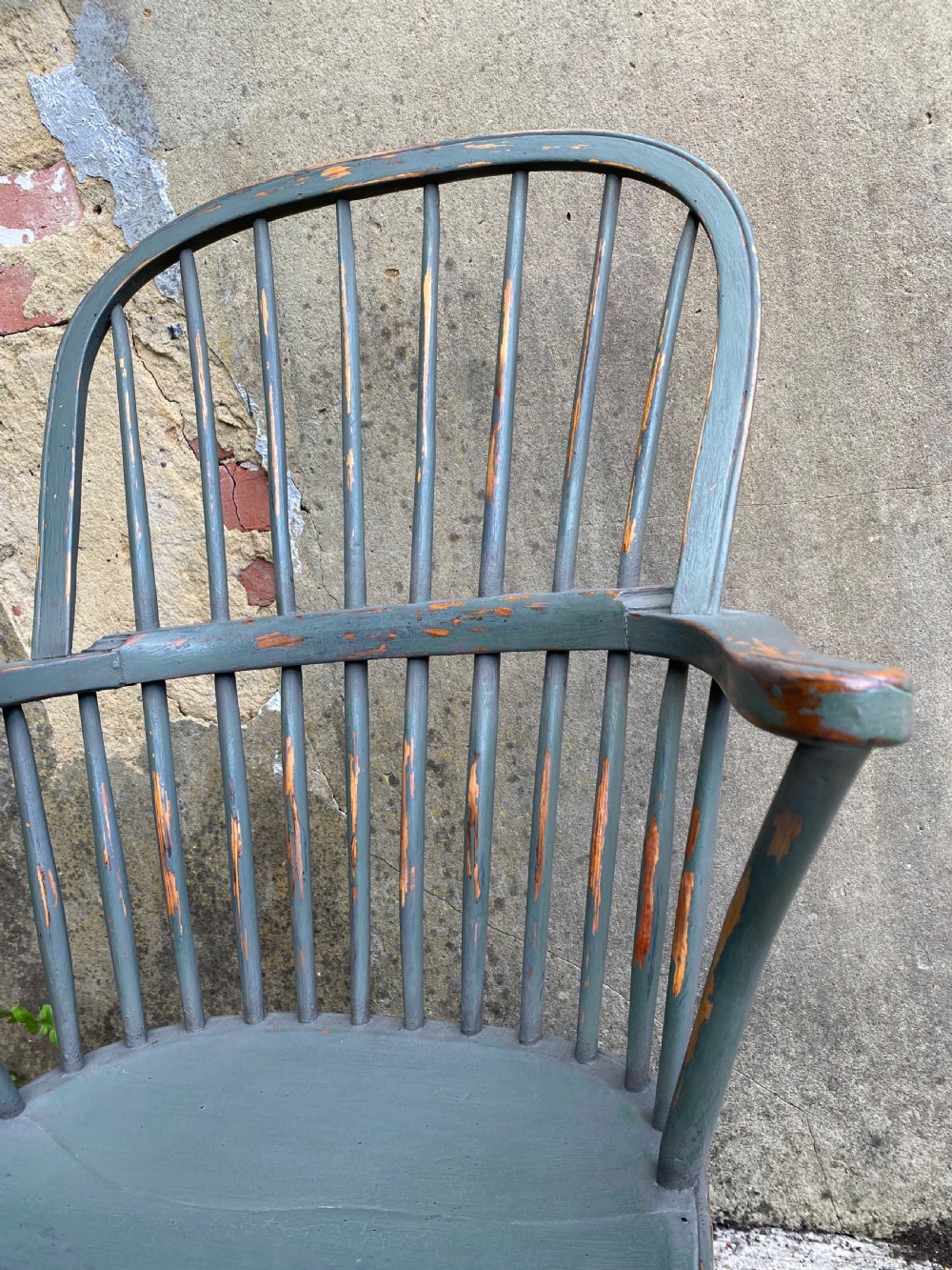Antique Painted Windsor Chair  View XII