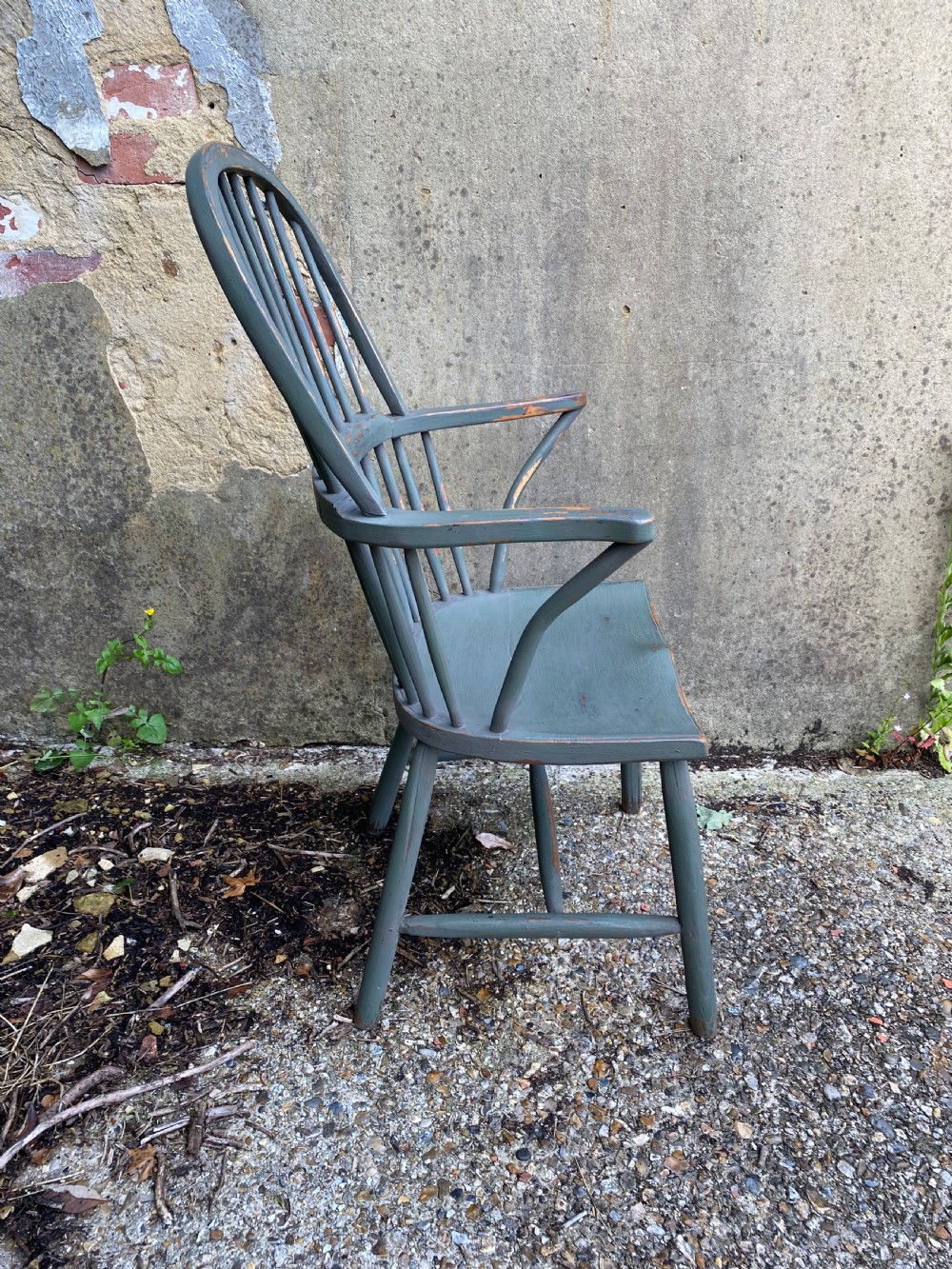 Antique Painted Windsor Chair  View XVI
