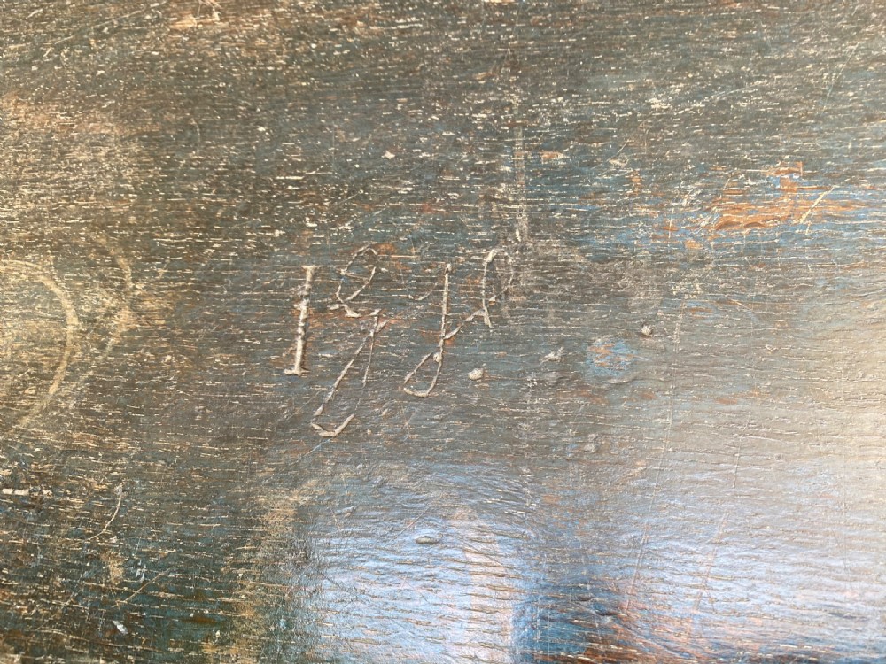 Early Oak Painted Box View VI