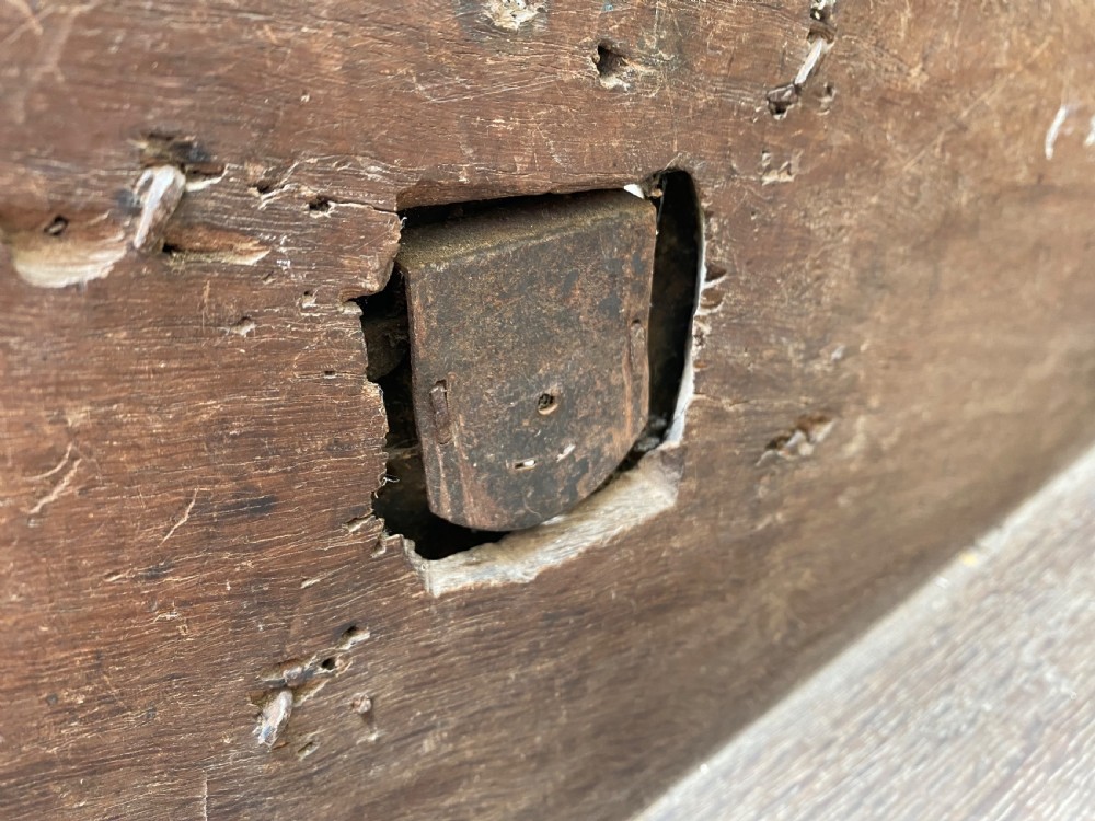 Early Oak Painted Box View X