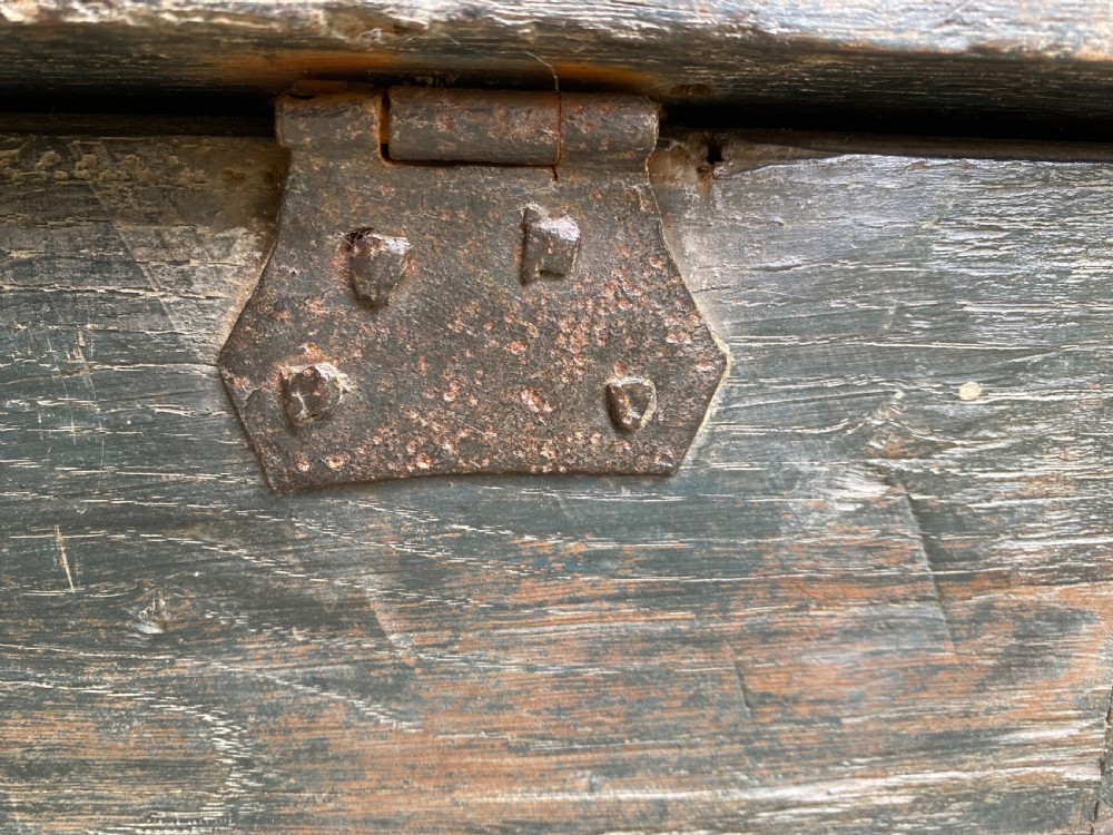 Early Oak Painted Box View XVII