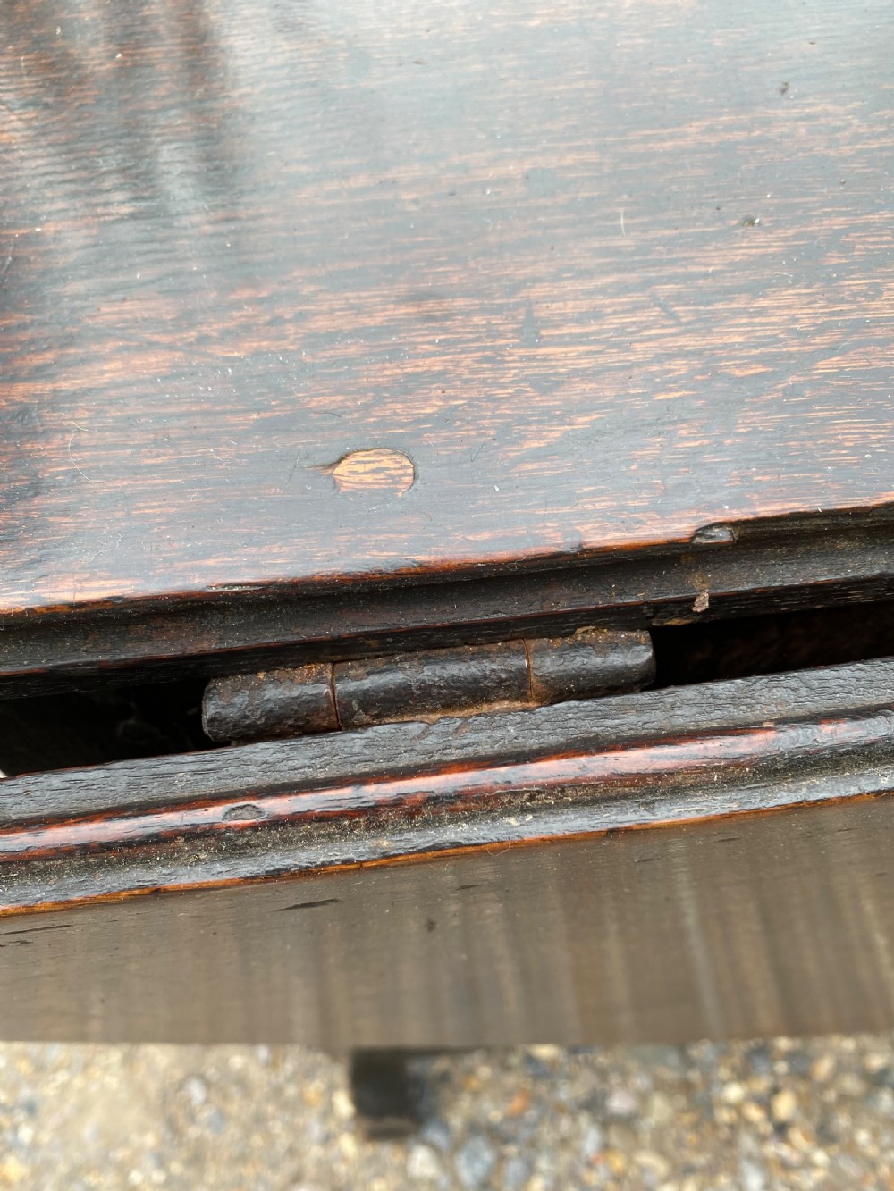 Large Early Oak Gateleg Table View VI