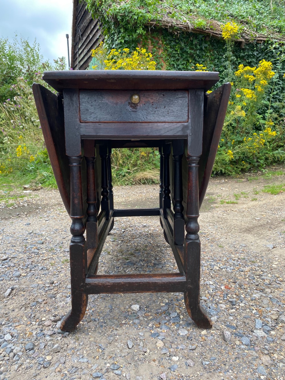 Large Early Oak Gateleg Table View VIII