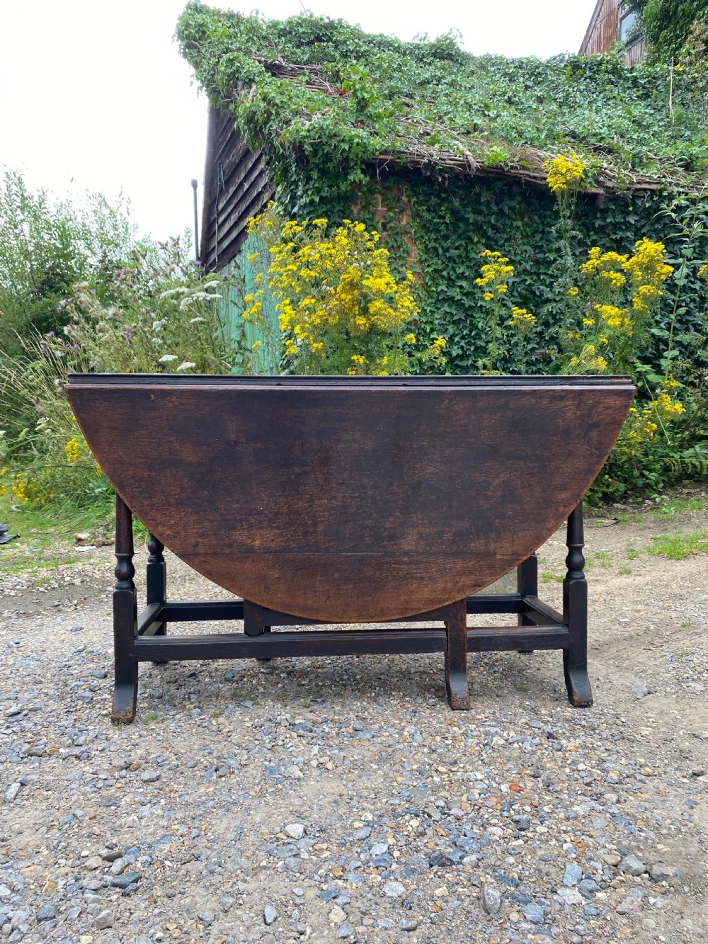 Large Early Oak Gateleg Table View XVI