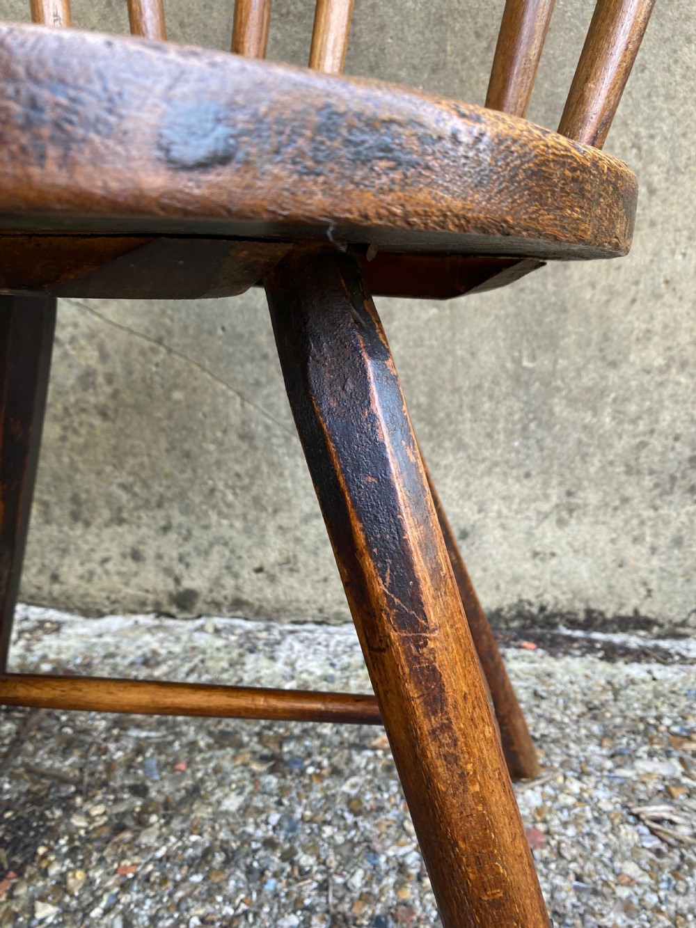 Antique Primitive Windsor Chair View X