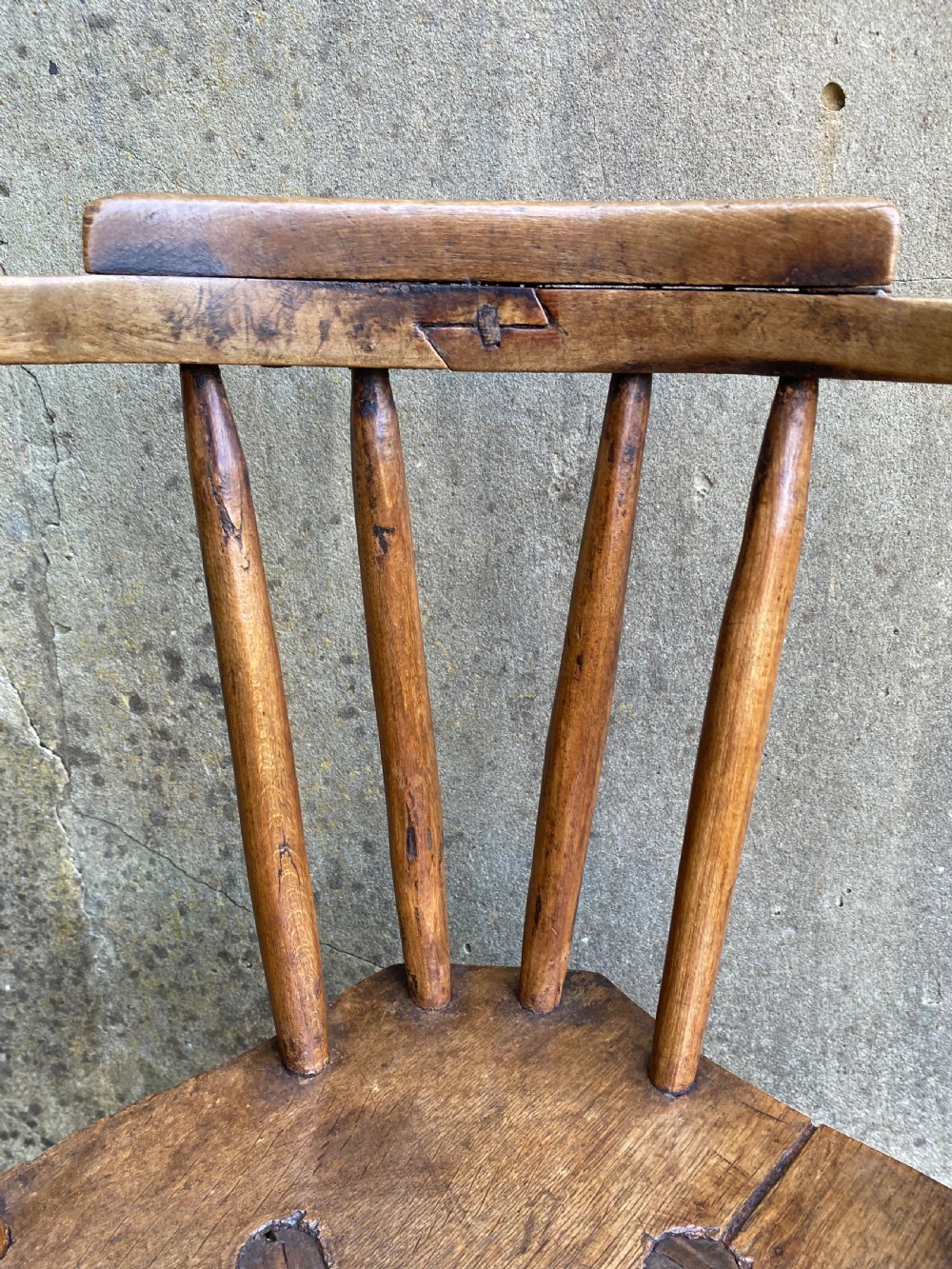 Antique Primitive Windsor Chair View XIII