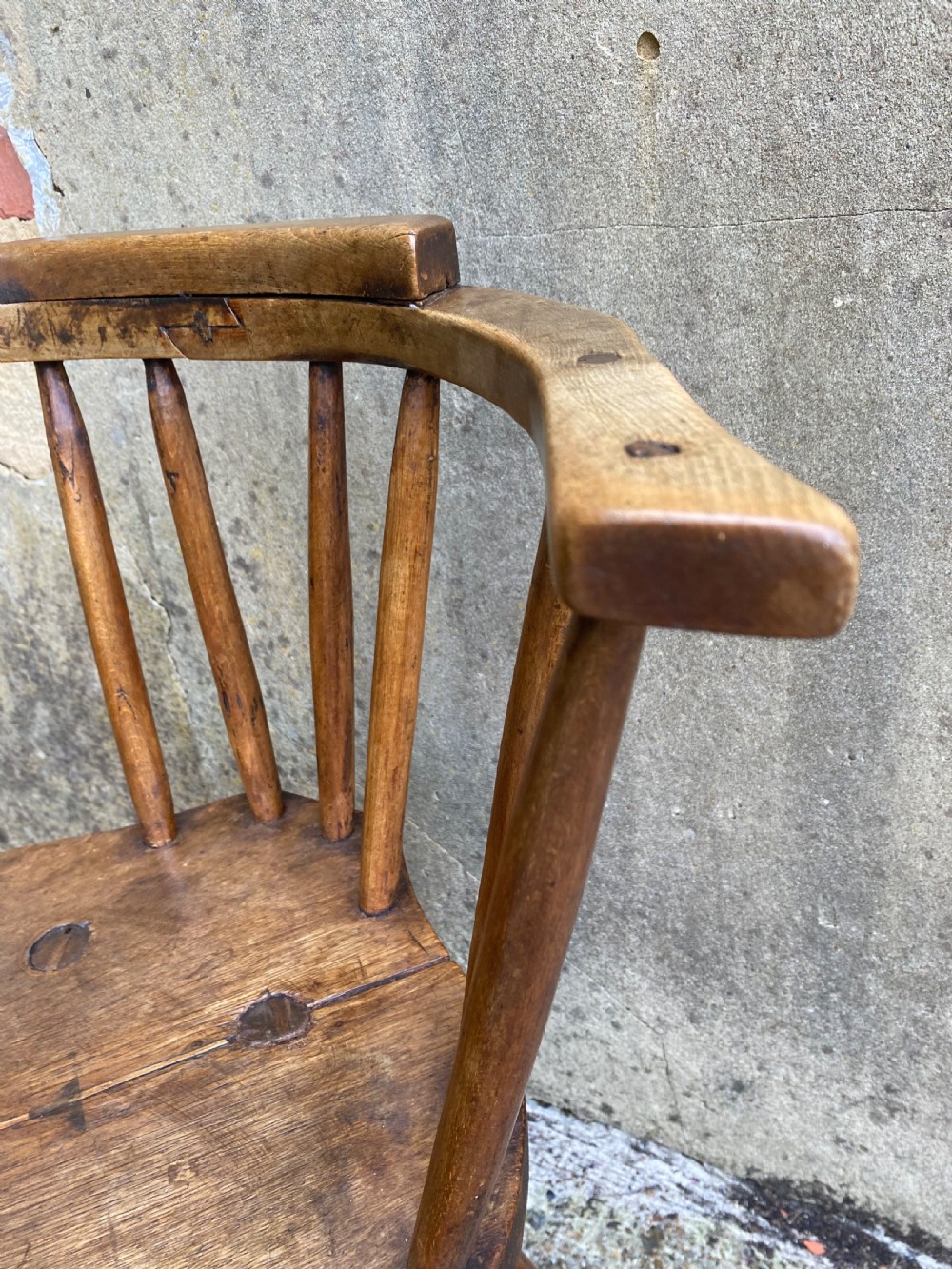 Antique Primitive Windsor Chair View XIV