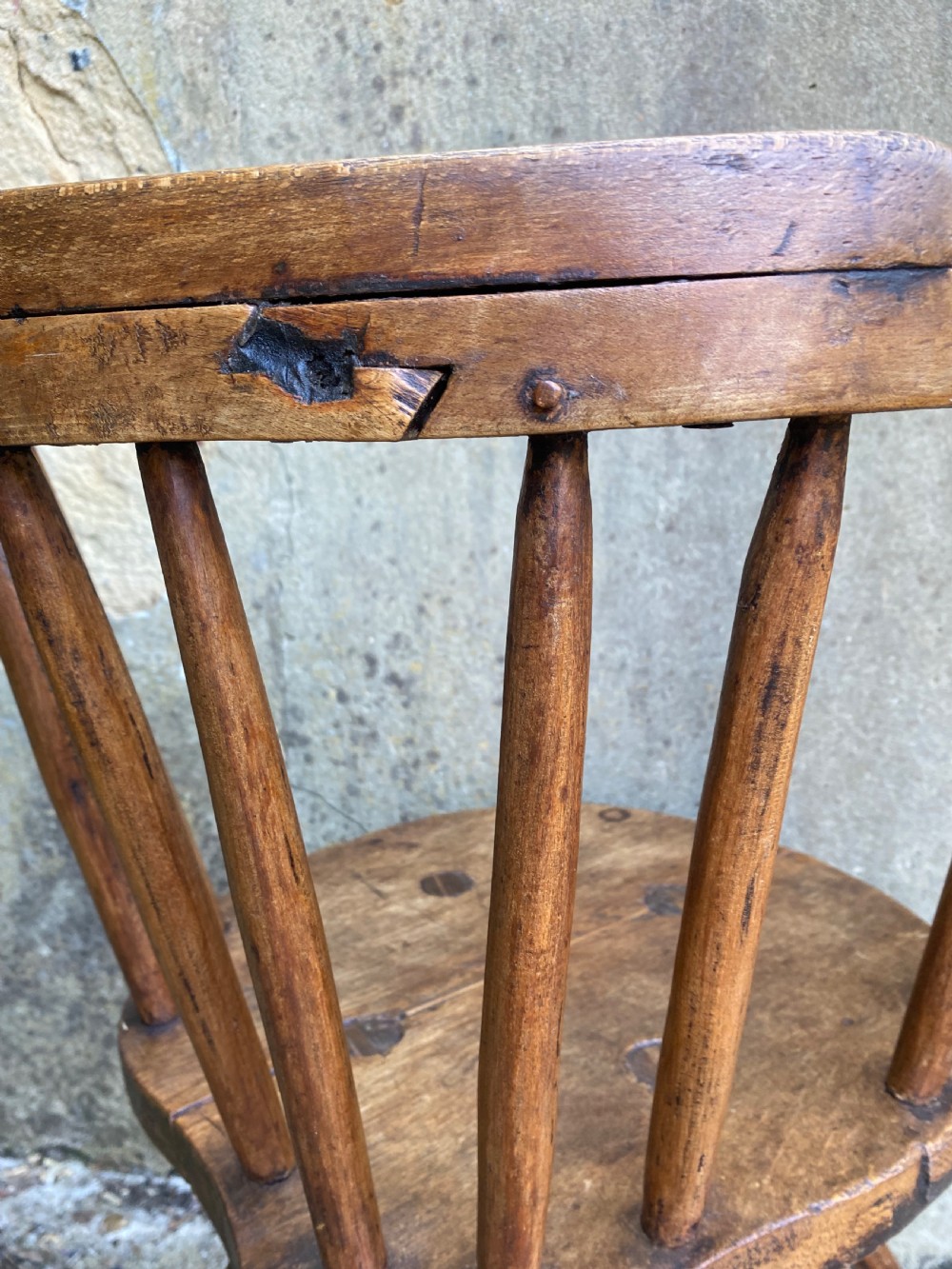Antique Primitive Windsor Chair View XXII