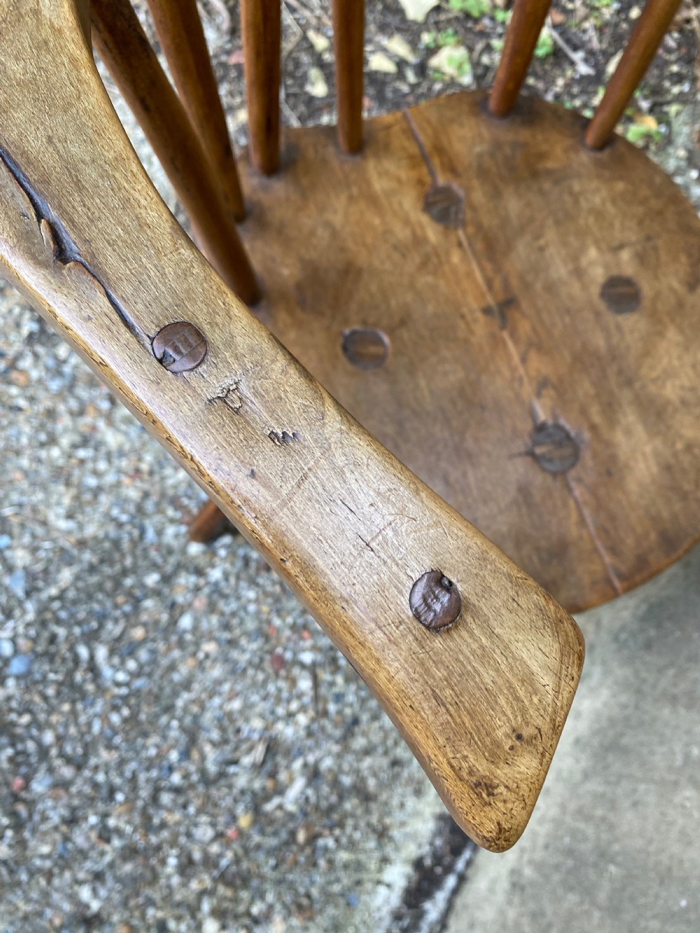 Antique Primitive Windsor Chair View XXV