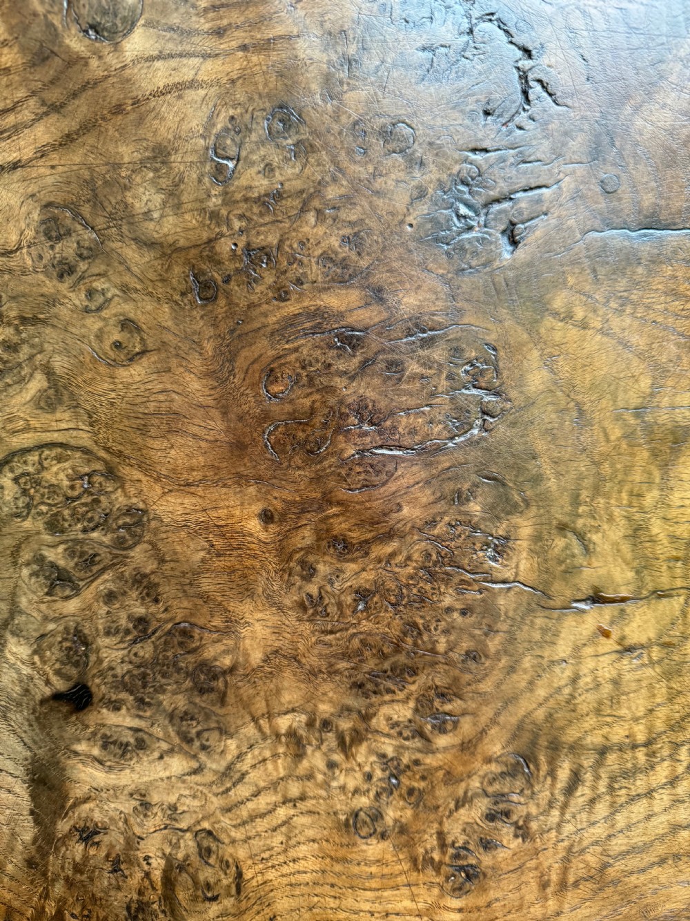 Antique Burr Oak Table View VII